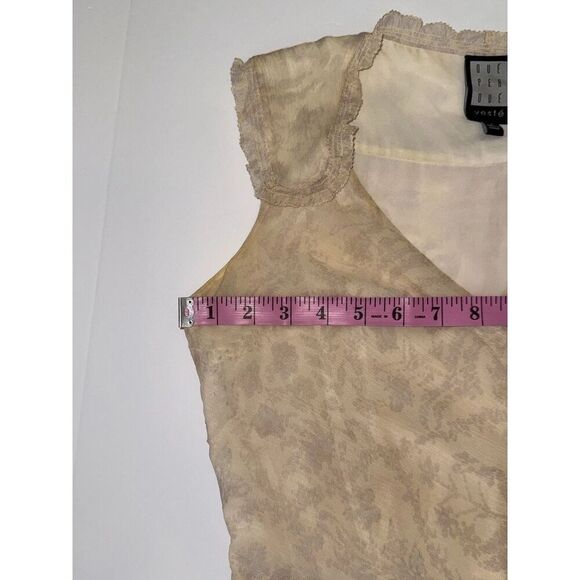 Due Per Due Silk Dress Babydoll Ruffle Ombré Pink Cream Feminine Dainty Flowy 4 - Picture 11 of 16